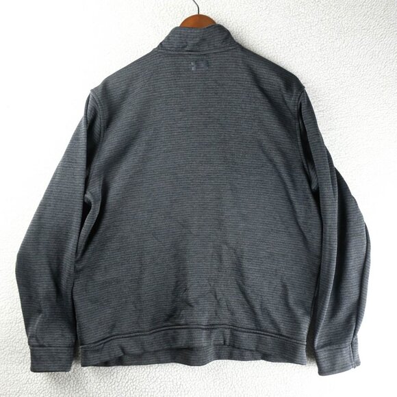 Under Armour Sweater Boys Extra Large Gray Striped Storm Quarter Zip Lightweight - Picture 4 of 8